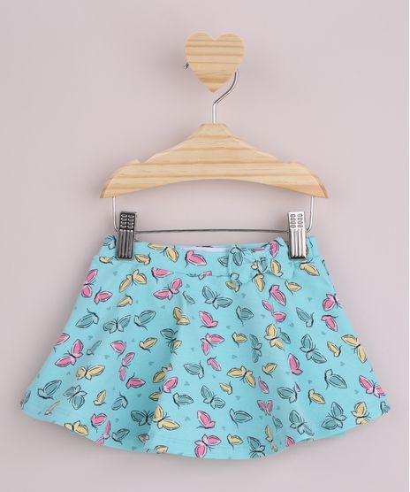 Short-Saia-Infantil-Estampado-de-Borboletas-com-Laco-Verde-Claro-9958880-Verde_Claro_1