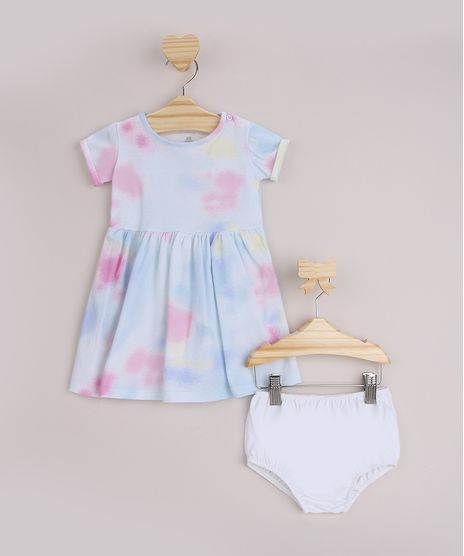 Vestido-Infantil-Estampado-Tie-Dye-Manga-Curta---Calcinha-Multicor-9961325-Multicor_1