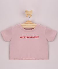 Blusa-Infantil-Cropped---Save-Your-Planet--Manga-Curta-Rose-9961492-Rose_1