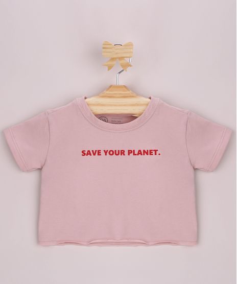Blusa-Infantil-Cropped---Save-Your-Planet--Manga-Curta-Rose-9961492-Rose_1