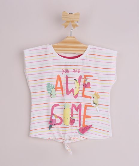 Blusa-Infantil-Estampada-Listrada--Awesome--com-Frutas-Passaros-e-Glitter-com-No-Manga-Curta-Off-White-9962904-Off_White_1