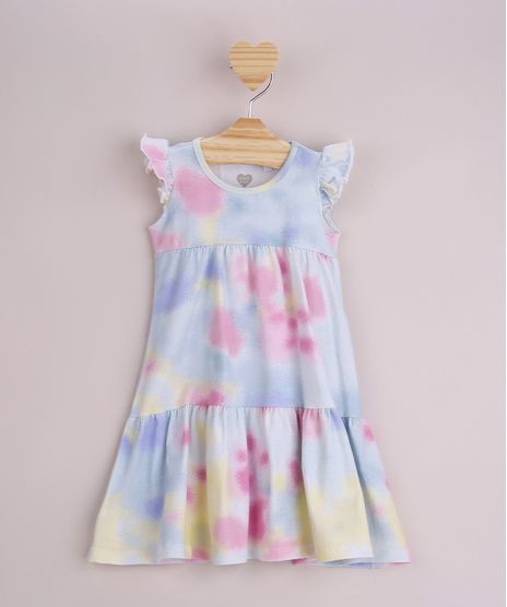 Vestido-Infantil-Estampado-Tie-Dye-com-Babado-Sem-Manga-Multicor-9964026-Multicor_1