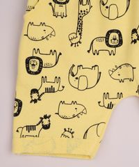 Bermuda-de-Moletom-Infantil-Estampada-Animais-da-Savana-Cos-Canelado-com-Cordao-Amarelo-9964184-Amarelo_4