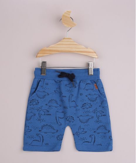 Bermuda-de-Moletom-Infantil-Estampada-Animais-da-Savana-Cos-Canelado-com-Cordao-Azul-9964185-Azul_1