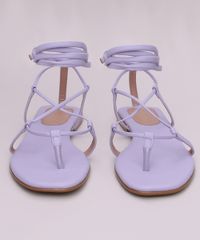 Rasteirinha-Feminina-Oneself-com-Tiras-para-Amarrar-Lilas-9966130-Lilas_5