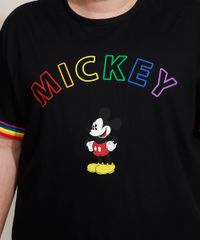 Camiseta-Masculina-Plus-Size-Pride-Mickey-Mouse-Arco-Iris-Manga-Curta-Gola-Careca-Preta-9964943-Preto_4