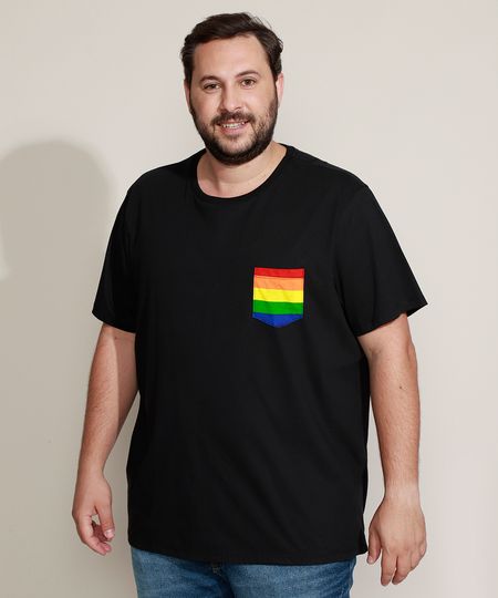 Camiseta-Masculina-Plus-Size-Pride-com-Bolso-Listrado-Arco-Iris-Manga-Curta-Gola-Careca-Preta-9966234-Preto_1 Camiseta-Masculina-Plus-Size-Pride-com-Bolso-Listrado-Arco-Iris-Manga-Curta-Gola-Careca-Preta-9966234-Preto_1