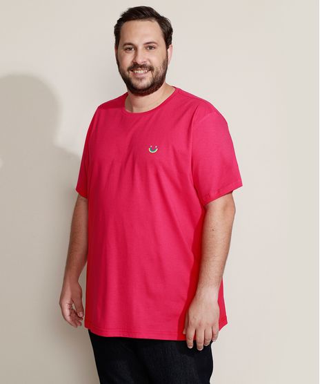 Camiseta-Masculina-Plus-Size-Pride-Mini-Arco-Iris-Manga-Curta-Gola-Careca-Pink-9968679-Pink_1