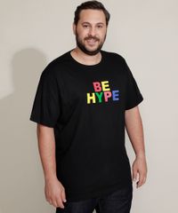 Camiseta-Masculina-Plus-Size-Pride--Be-Hype--Manga-Curta-Gola-Careca-Preta-9968680-Preto_1