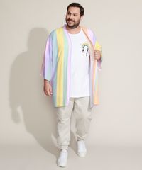 Camiseta-Masculina-Plus-Size-Pride--Felicidade--Arco-Iris-Manga-Curta-Gola-Careca-Branca-9968681-Branco_3