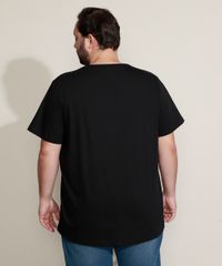 Camiseta-Masculina-Plus-Size-Pantera-Cor-de-Rosa-Manga-Curta-Gola-Careca-Preta-9968108-Preto_2