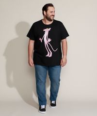 Camiseta-Masculina-Plus-Size-Pantera-Cor-de-Rosa-Manga-Curta-Gola-Careca-Preta-9968108-Preto_5
