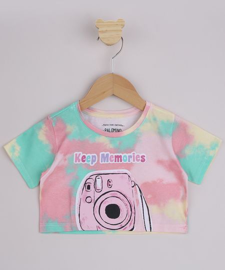 Blusa-Infantil-Cropped-Estampada-Tie-Dye--Keep-Memories--Manga-Curta-Multicor-9956264-Multicor_1