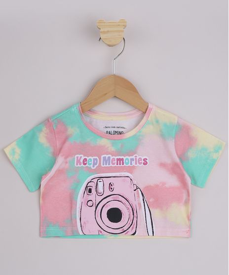 Blusa-Infantil-Cropped-Estampada-Tie-Dye--Keep-Memories--Manga-Curta-Multicor-9956264-Multicor_1
