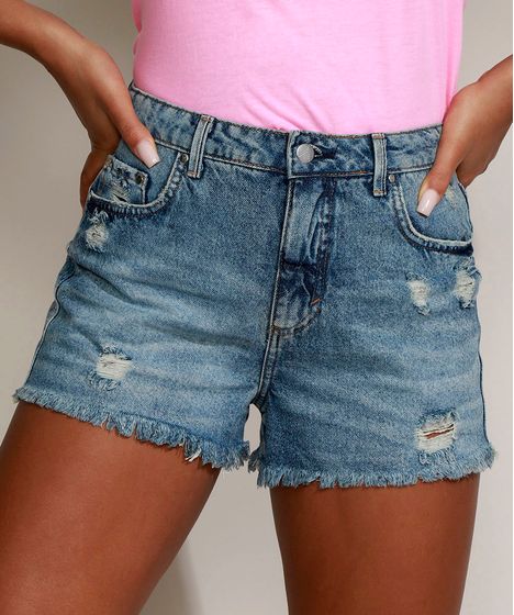 short jeans em v