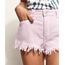 Short-de-Sarja-Feminino-Cintura-Alta-com-Barra-Desfiada-Lilas-9967422-Lilas_1