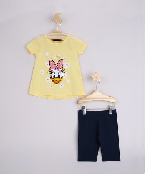 Conjunto-Infantil-de-Blusa-Margarida-Manga-Curta-Amarela---Bermuda-Ciclista-Azul-Marinho-9954999-Azul_Marinho_1