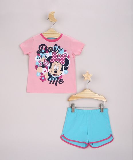 Pijama-Infantil-Minnie-com-Vies-Contrastante-Manga-Curta-Rosa-9956721-Rosa_1