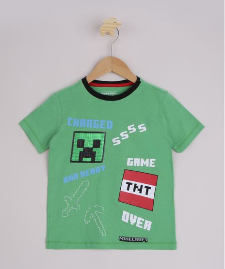 Camiseta-Infantil-Minecraft-com-Paetes-Manga-Curta-Verde-9957383-Verde_1