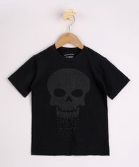 Camiseta-Infantil-Caveira-com-Relevo-Manga-Curta-Preta-9955486-Preto_1