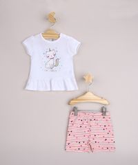 Conjunto-Infantil-de-Blusa-Gatinha-Unicornio-com-Babado-Manga-Curta-Off-White---Bermuda-Ciclista-Listrada-Rose-9958869-Rose_1