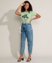 T-Shirt-Feminina-Mindset-Beetlejuice-Manga-Curta-Decote-Redondo-Verde-9818423-Verde_3
