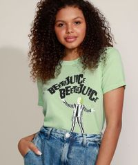 T-Shirt-Feminina-Mindset-Beetlejuice-Manga-Curta-Decote-Redondo-Verde-9818423-Verde_5
