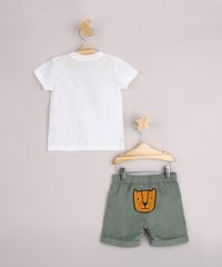 Conjunto-Infantil-Camiseta--Say-Hi-To-My-Friends--Manga-Curta-Off-White---Bermuda-com-Barra-Dobrada-Verde-9950582-Verde_2