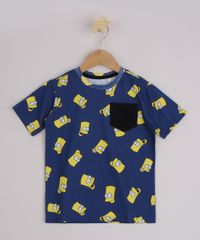Camiseta-Infantil-Bart-Simpsons-Estampada-Manga-Curta-Azul-9962349-Azul_1