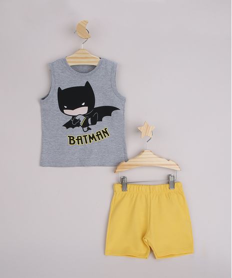 Conjunto-Infantil-Regata-Batman-Cinza-Mescla---Bermuda-Amarelo-9963495-Amarelo_1