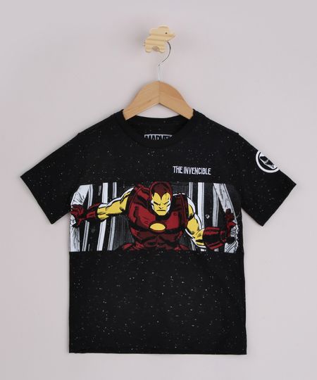 Camiseta-Infantil-Homem-de-Ferro-Manga-Curta-Preta-9955386-Preto_1