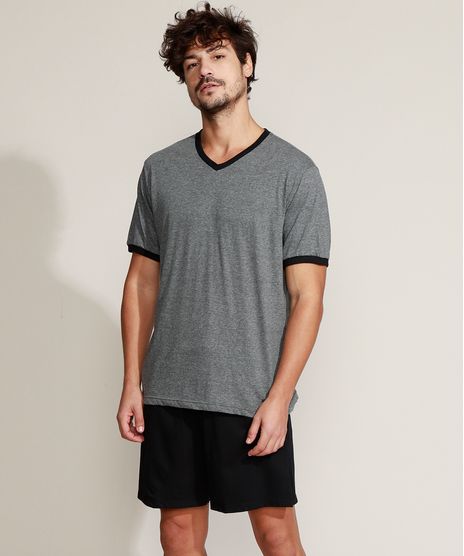 Pijama-Masculino-Mash-com-Bolso-Manga-Curta-Preto-9960915-Preto_1