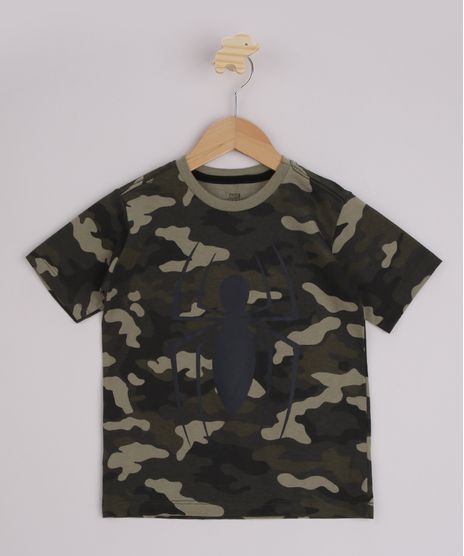 Camiseta-Infantil-Homem-Aranha-Estampada-Camuflado-Manga-Curta-Verde-Militar-9967034-Verde_Militar_1