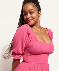 Vestido-Feminino-Midi-com-Lastex-Manga-Bufante-Pink-9970199-Pink_3