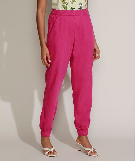 Calca-Feminina-Mindset-Jogger-Cintura-Alta-com-Bolsos-Rosa-Escuro-9971863-Rosa_Escuro_1