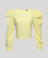 Blusa-Feminina-Mindset-Estampada-Xadrez-Vichy-com-Abertura-e-Amarracao-Manga-Bufante-Decote-Redondo-Amarela-9970606-Amarelo_5