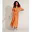 Vestido-Feminino-Mindset-Midi-com-Recortes-e-Faixa-para-Amarrar-Manga-Curta-Laranja-9958200-Laranja_1