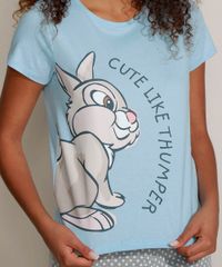 Pijama-Feminino-Tambor-Bambi-com-Estampa-de-Poa-Manga-Curta-Azul-Claro-9957194-Azul_Claro_2