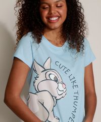 Pijama-Feminino-Tambor-Bambi-com-Estampa-de-Poa-Manga-Curta-Azul-Claro-9957194-Azul_Claro_6