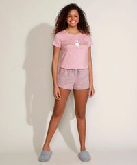 Pijama-Feminino-Ursinho-Pooh-Metalizado-com-Listras-Manga-Curta-Rose-9960367-Rose_3 Pijama-Feminino-Ursinho-Pooh-Metalizado-com-Listras-Manga-Curta-Rose-9960367-Rose_3