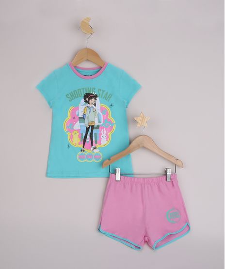 Pijama-Infantil-Over-The-Moon-Netflix-com-Vies-Contrastante-Manga-Curta-Verde-Agua-9963241-Verde_Agua_1