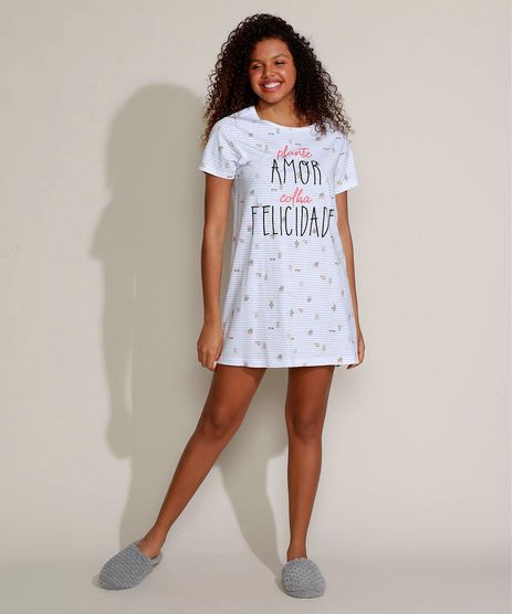 Camisola-Feminina-Listrada-com-Cactos-Manga-Curta-Branca-9961013-Branco_1
