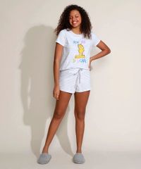 Pijama-Feminino-Garfield-Listrado-Manga-Curta-Cinza-Mescla-9957570-Cinza_Mescla_1