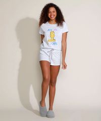 Pijama-Feminino-Garfield-Listrado-Manga-Curta-Cinza-Mescla-9957570-Cinza_Mescla_3