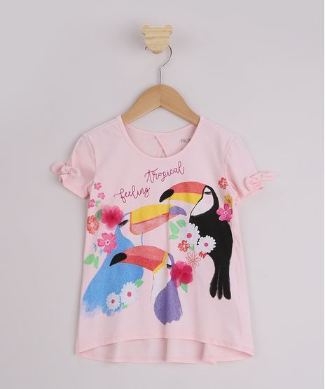 Blusa-Infantil-Tucanos-com-Laco-Manga-Curta-Rosa-9958046-Rosa_1