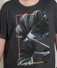 Camiseta-Masculina-Plus-Size-Folhagem--Tropical-Paradise--Manga-Curta-Gola-Careca-Cinza-Mescla-Escuro-9952250-Cinza_Mescla_Escuro_4