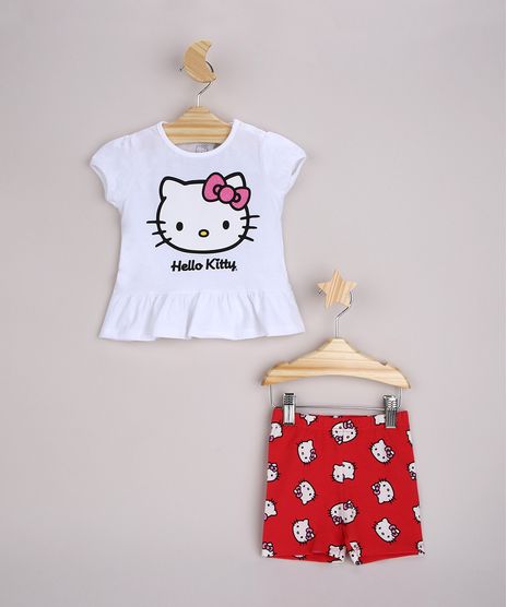 Conjunto-Infantil-Hello-Kitty-de-Blusa-com-Babado-Manga-Curta-Branca---Bermuda-Ciclista-Estampada-Vermelho-9958870-Vermelho_1