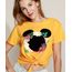 Blusa-Feminina-Cropped-Mickey-Mouse-Flocada-com-No-Manga-Curta-Decote-Redondo-Mostarda-9957415-Mostarda_1