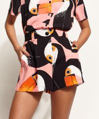 Short-Feminino-Cintura-Alta-Alfaiatado-Estampado-de-Tucanos-Multicor-9957553-Multicor_4