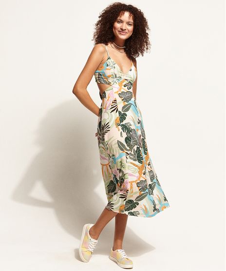 Vestido-Feminino-Midi-Estampado-Natureza-Brasileira-com-Vazado-e-No-Alca-Fina-Bege-Claro-9957793-Bege_Claro_1